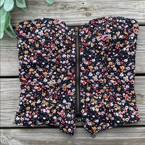 Silence + Noise strapless corset top